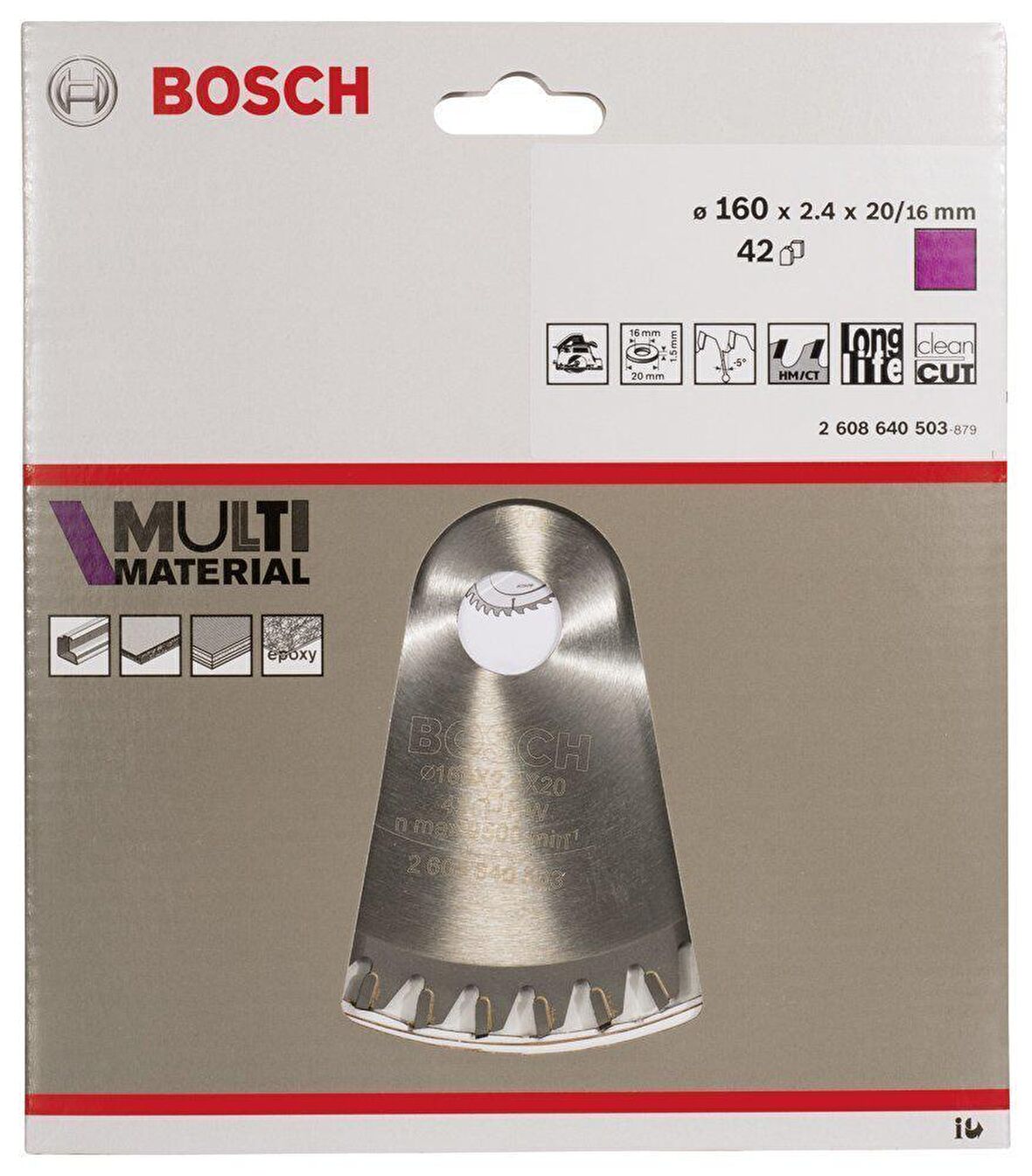 Bosch MM Daire Testere Bıç. 160x20/16x2,4mm 42 Diş